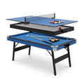 Pool Table Built for Game Rooms, 3-in-1 Design, Folding Steel Legs, Complete Accessory Set, Portable Storage