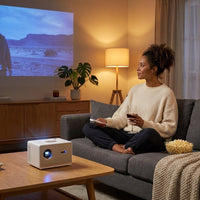 T5 Max Full HD 1080P Projector 4K Google TV 11.0 1000ANSI Wifi 6 Auto Focus Professionalbass Home Theater Projector — Lifestyle