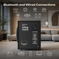 1000W Surround System 5 Wired Satellite Audio Speakers 8 Inch Subwoofer 5.1/2.1 Channel Home Theater Deep Bass Support ARC Optical Bluetooth Karaoke Input