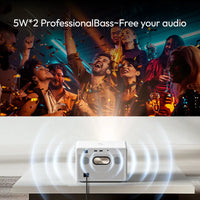 T5 Max Full HD 1080P Projector 4K Google TV 11.0 1000ANSI Wifi 6 Auto Focus Professionalbass Home Theater Projector